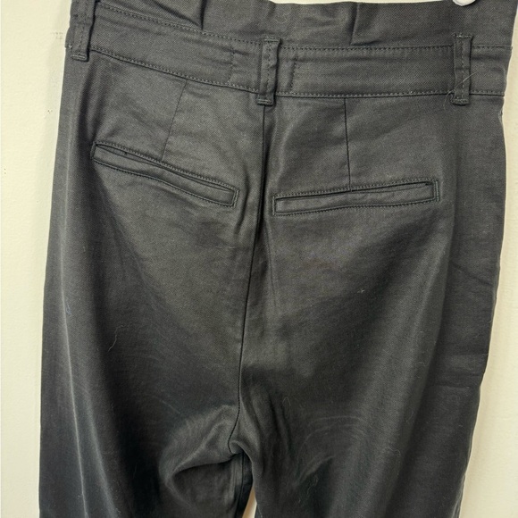 Evereve Size 24 High Waist Pants Trousers Black Linen Blend - Picture 4 of 7